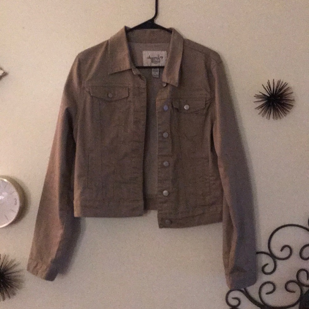 American rag cropped army-esque jacket